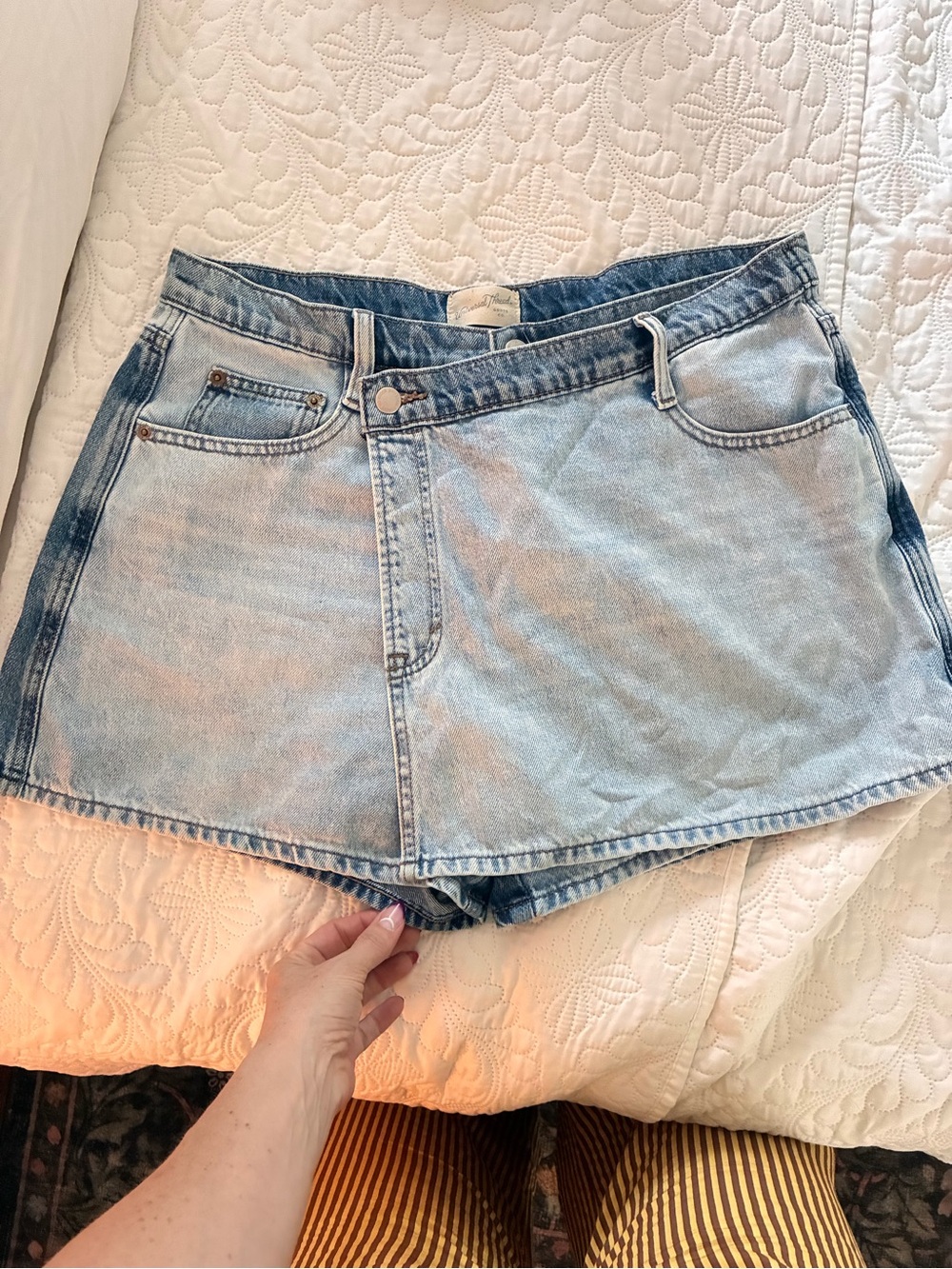 Light Wash Denim Skort